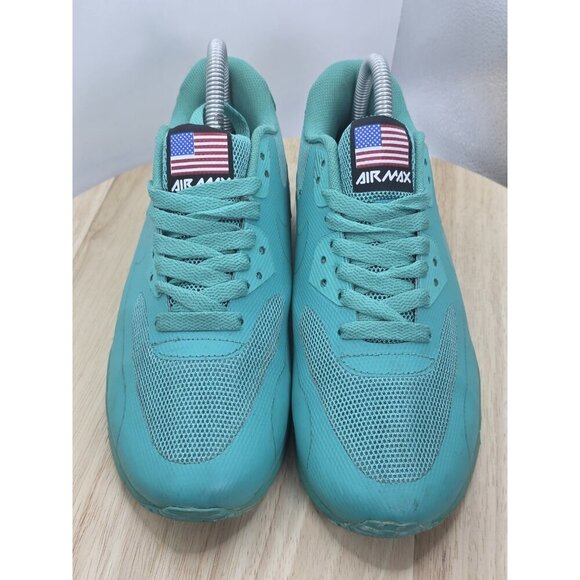 Nike Air Max 90 Size 8 womens USA Independence Hyperfuse Turquoise 454446-800 - Picture 4 of 9